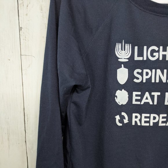 NWT Prince Peter Navy Hanukkah Sweatshirt - Picture 5 of 6